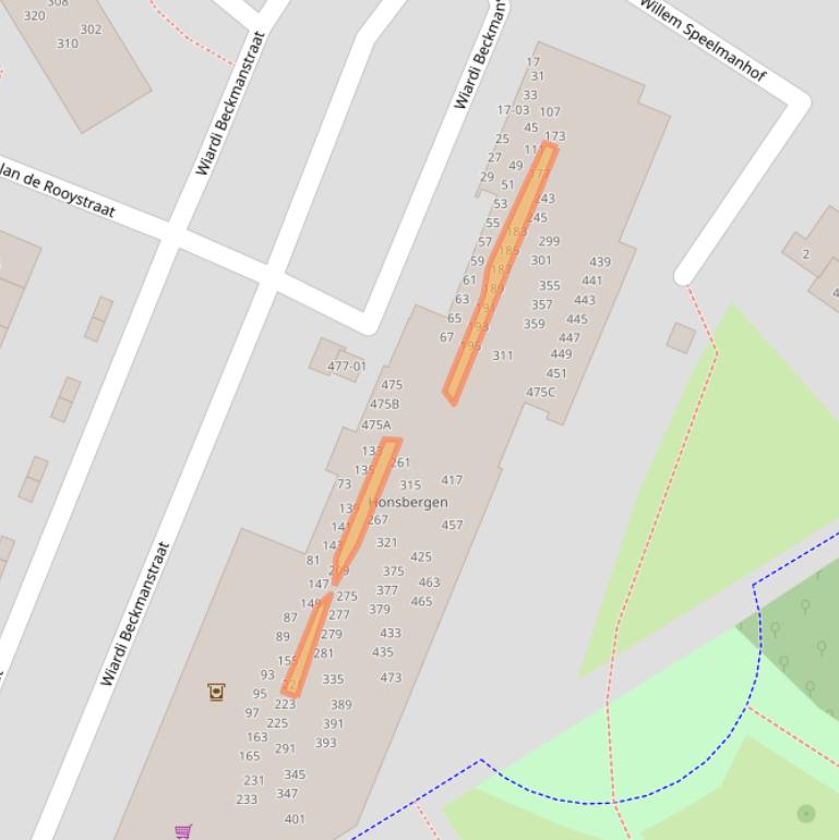 Kaart van postcodegebied 3762GE.