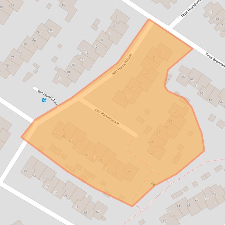 Kaart van postcodegebied 3762JA.