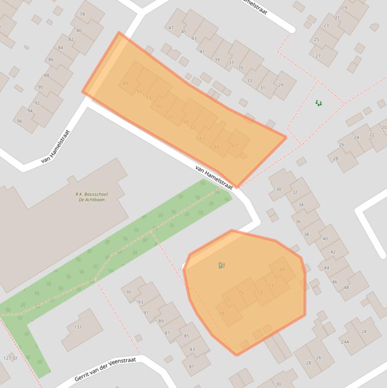 Kaart van postcodegebied 3762JB.