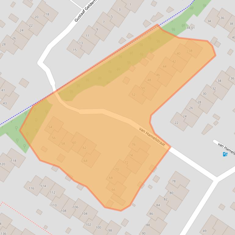 Kaart van postcodegebied 3762JE.