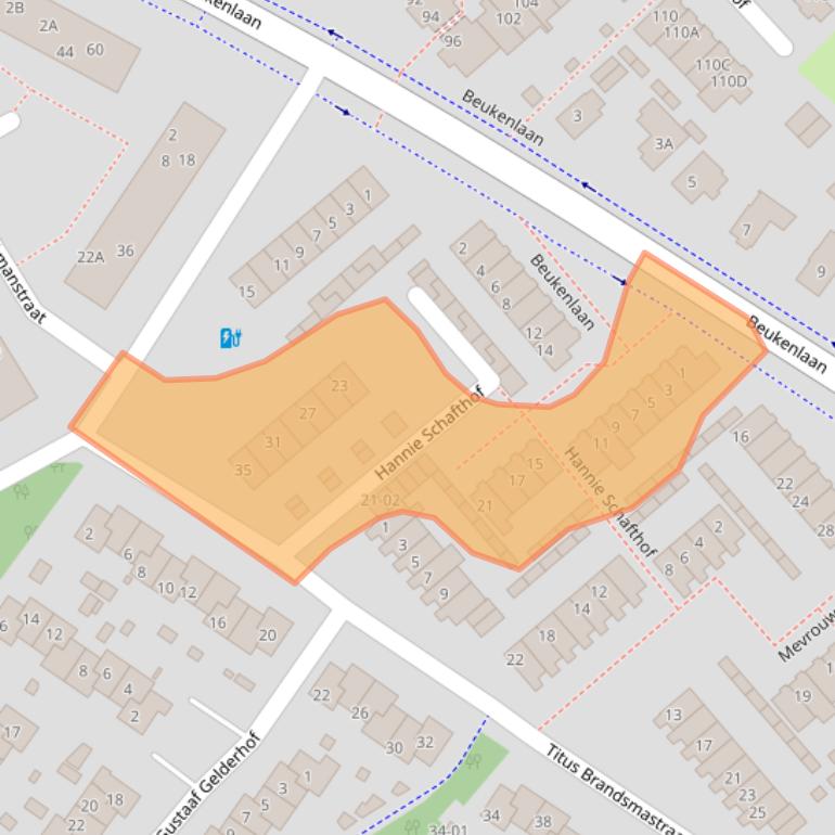 Kaart van postcodegebied 3762JR.