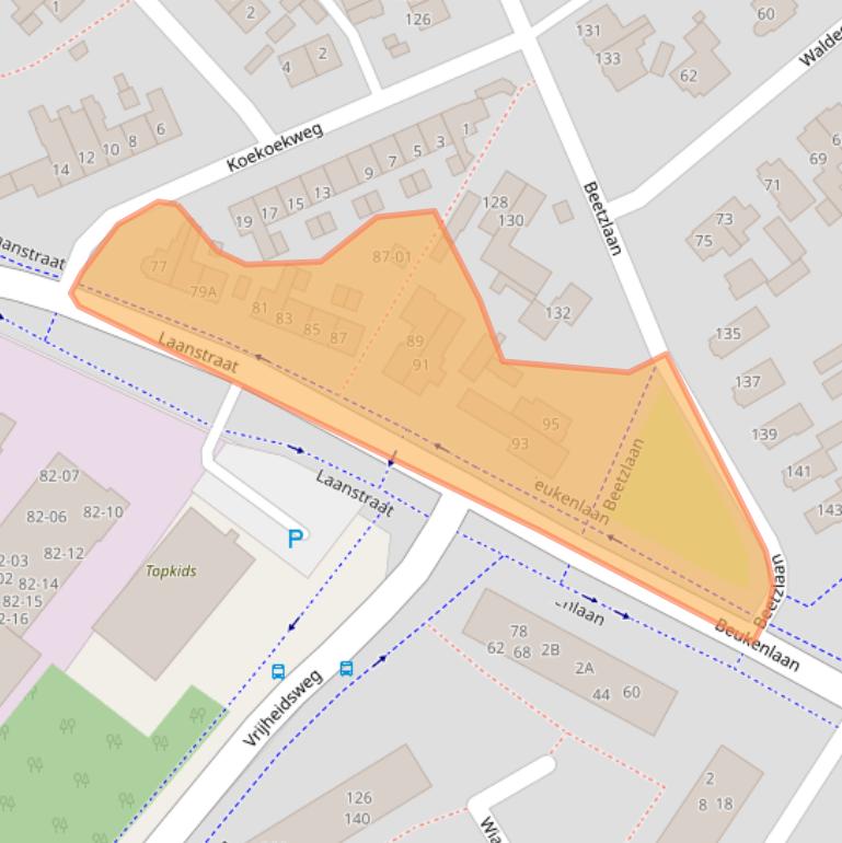 Kaart van postcodegebied 3762KC.