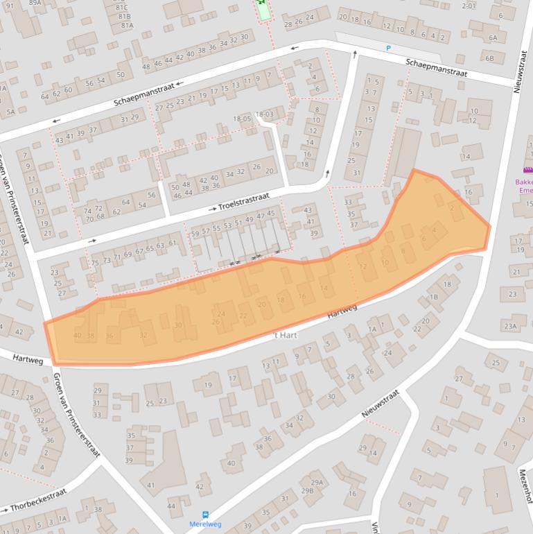 Kaart van postcodegebied 3762SE.