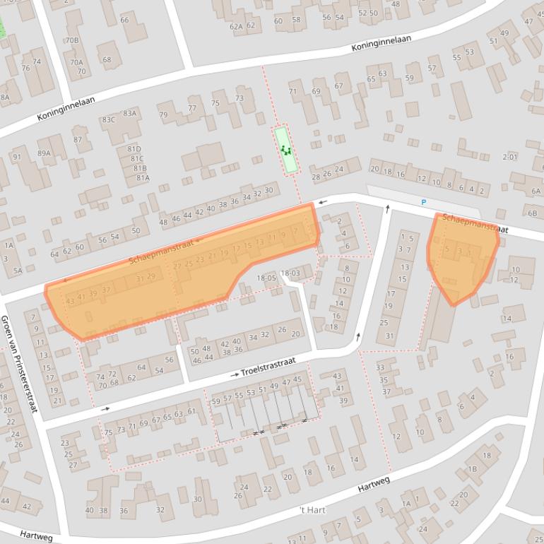 Kaart van postcodegebied 3762SP.