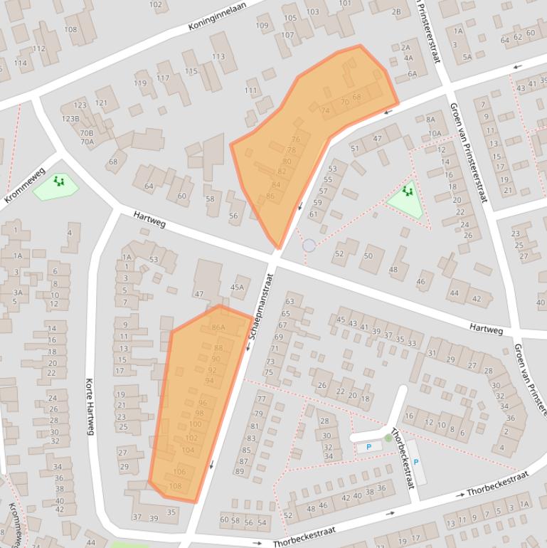 Kaart van postcodegebied 3762SW.