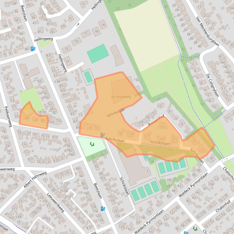 Kaart van postcodegebied 3762TC.