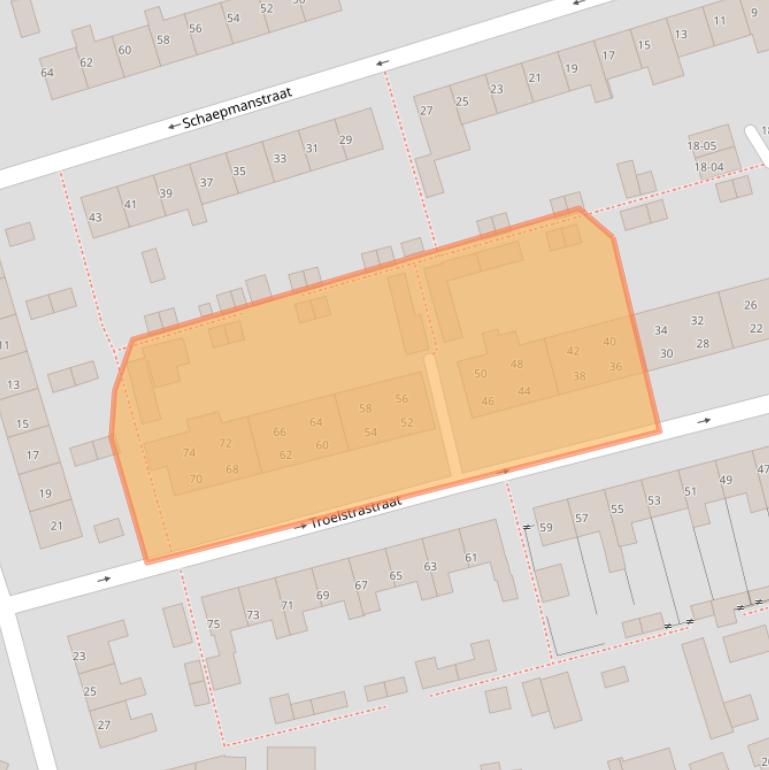 Kaart van postcodegebied 3762TZ.