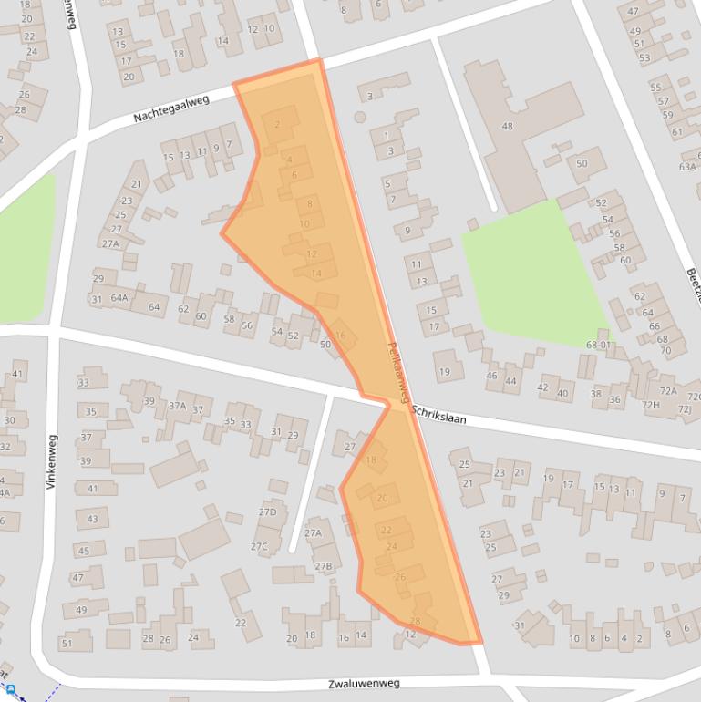 Kaart van postcodegebied 3762VB.