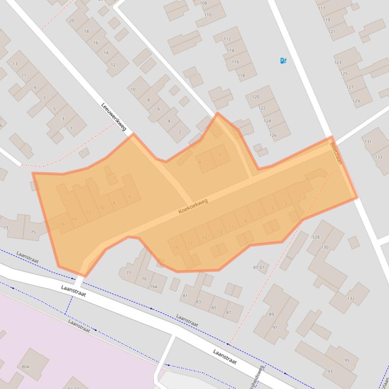 Kaart van postcodegebied 3762VJ.