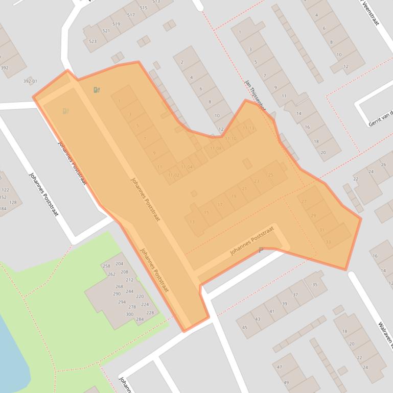 Kaart van postcodegebied 3762VK.