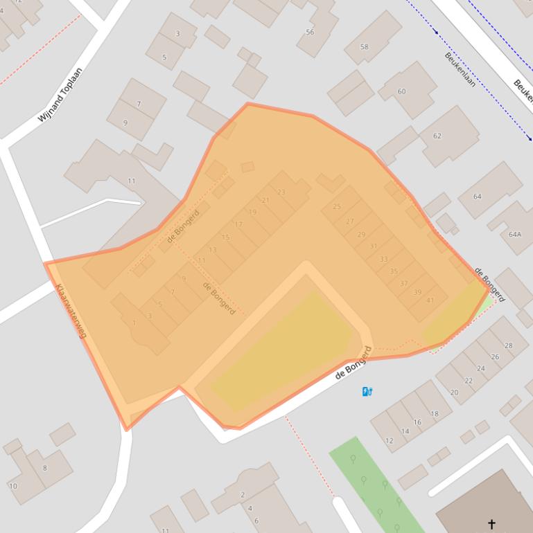 Kaart van postcodegebied 3762XA.