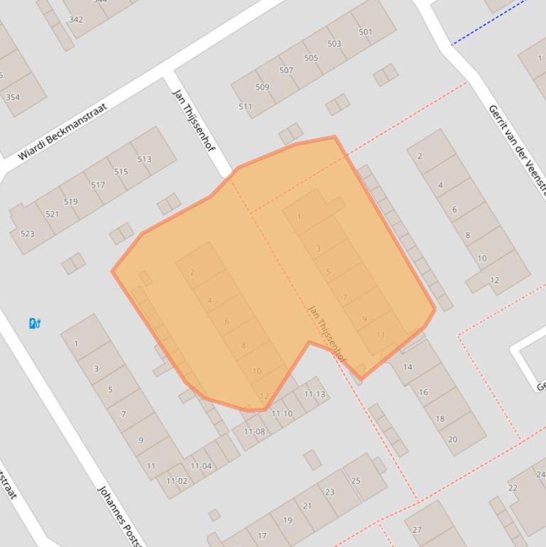 Kaart van postcodegebied 3762XG.