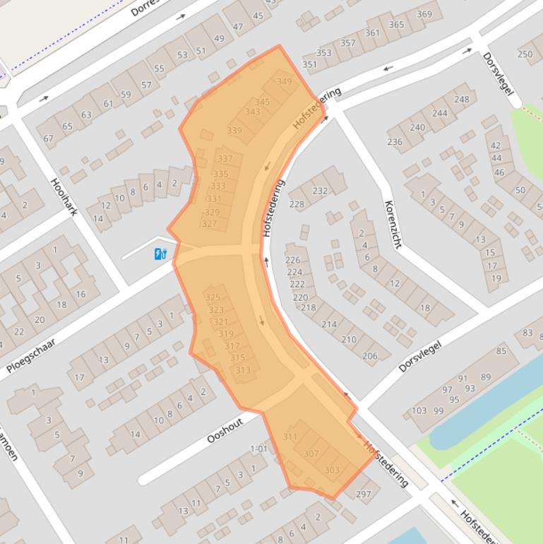 Kaart van postcodegebied 3763XH.