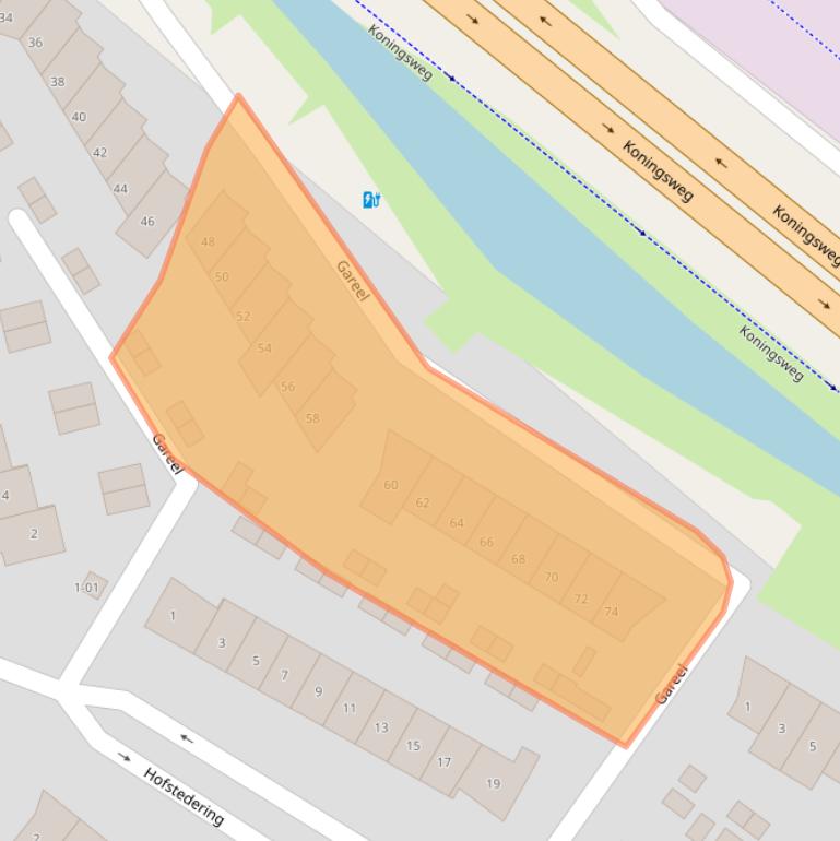 Kaart van postcodegebied 3763ZE.