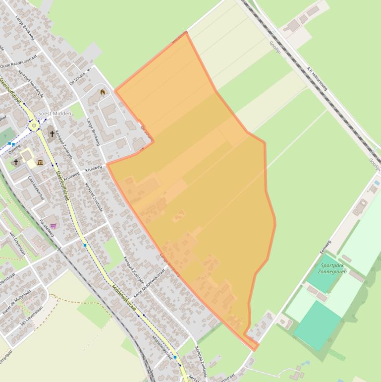 Kaart van postcodegebied 3764AC.