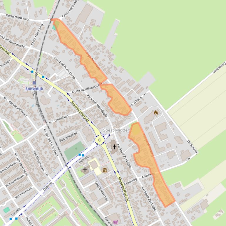 Kaart van postcodegebied 3764AD.