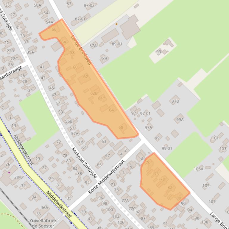 Kaart van postcodegebied 3764AE.