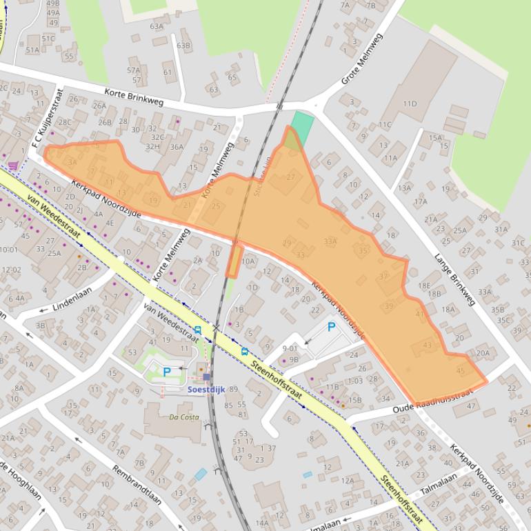 Kaart van postcodegebied 3764AH.