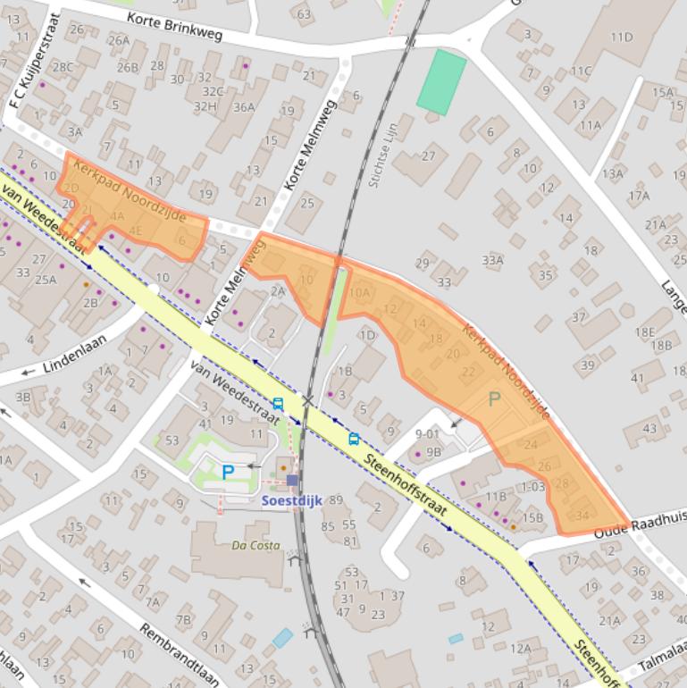 Kaart van postcodegebied 3764AK.