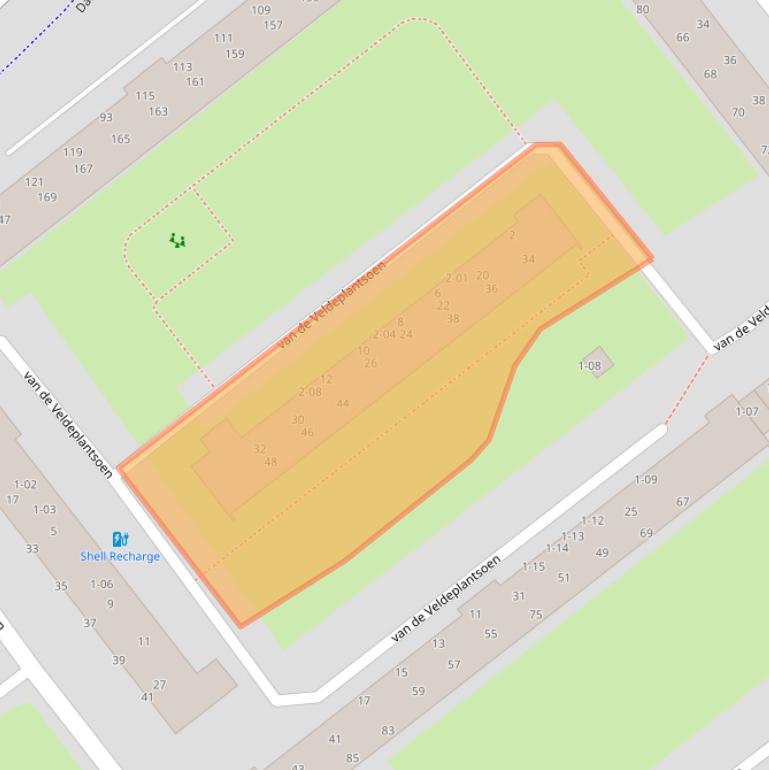 Kaart van postcodegebied 3764BS.