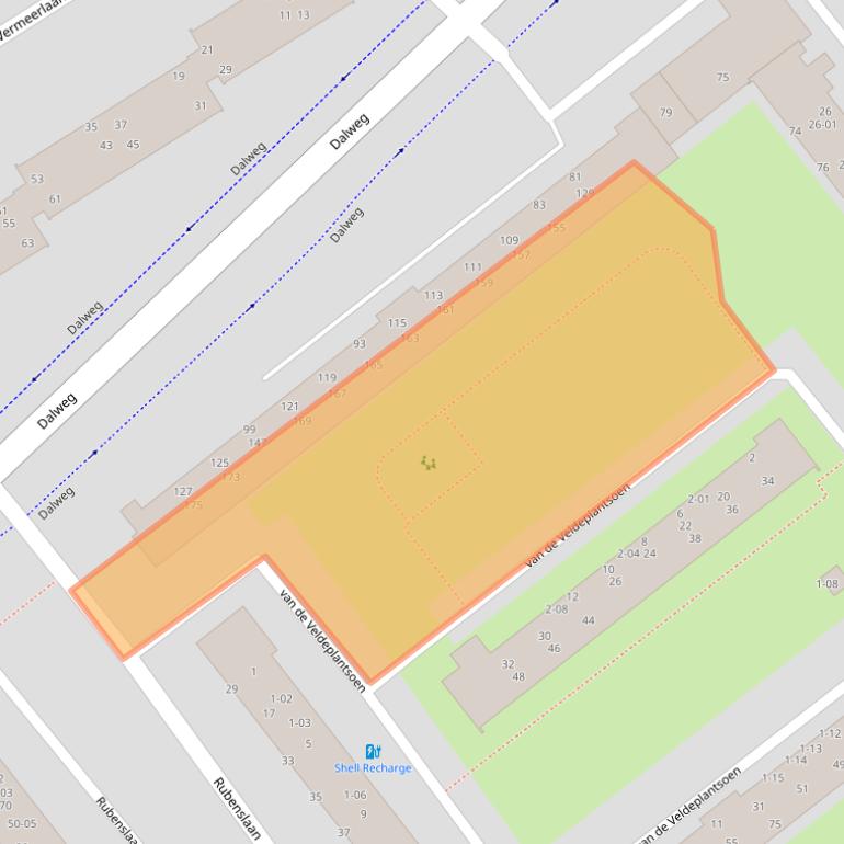 Kaart van postcodegebied 3764BW.