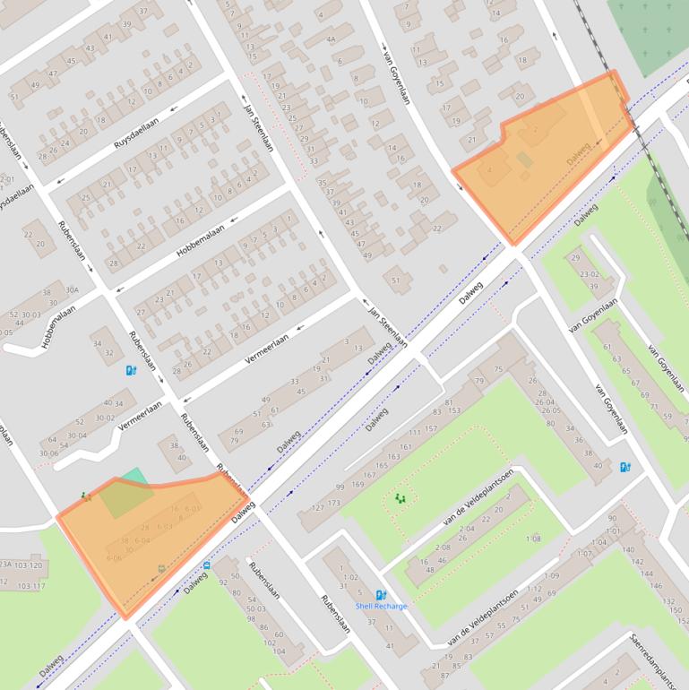 Kaart van postcodegebied 3764BX.