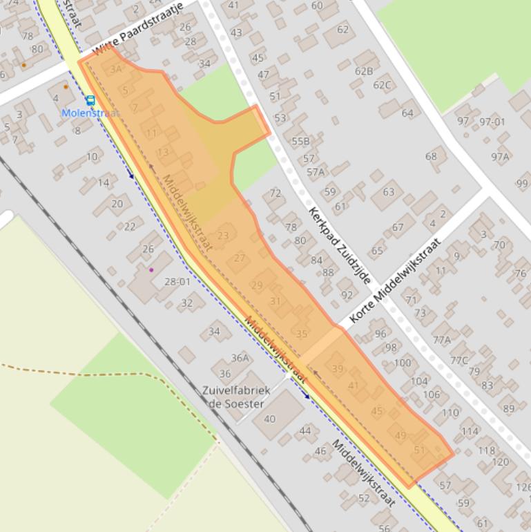 Kaart van postcodegebied 3764CD.