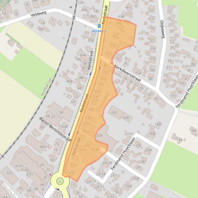 Kaart van postcodegebied 3764CS.