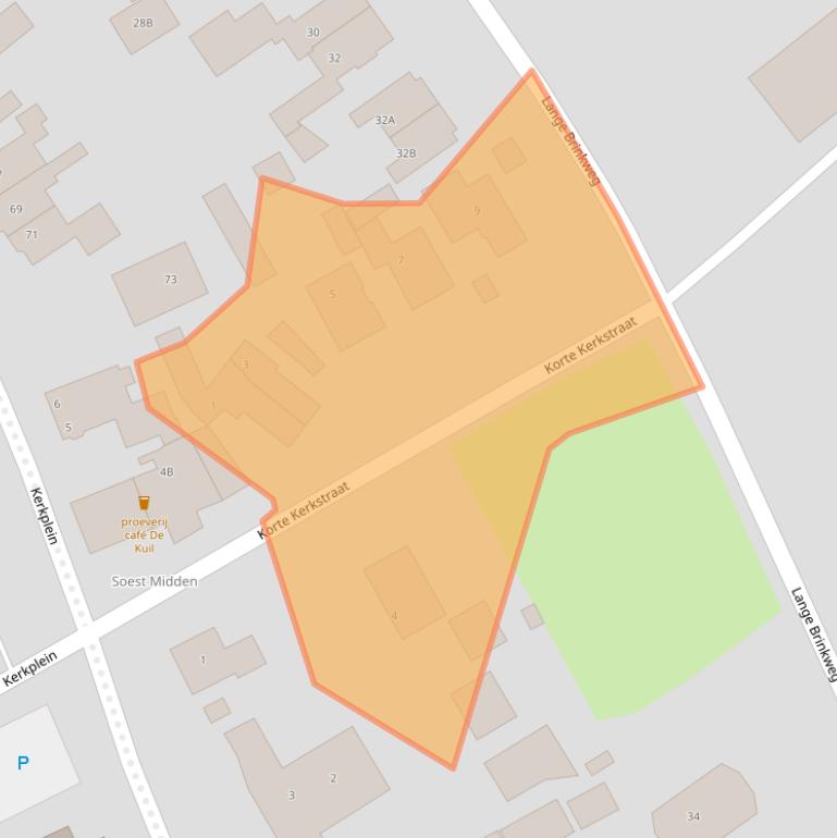 Kaart van postcodegebied 3764DA.