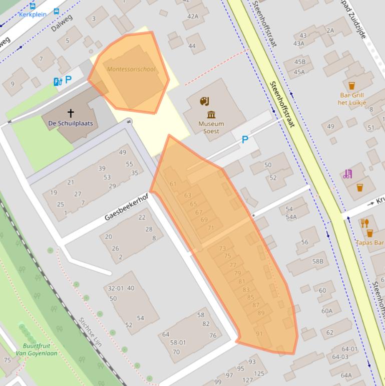 Kaart van postcodegebied 3764DK.