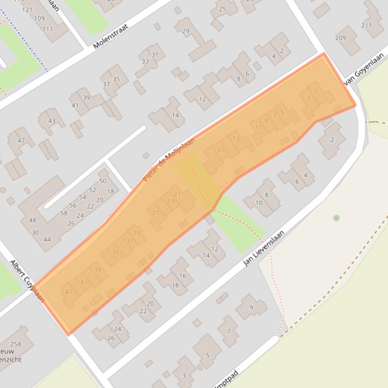 Kaart van postcodegebied 3764SB.