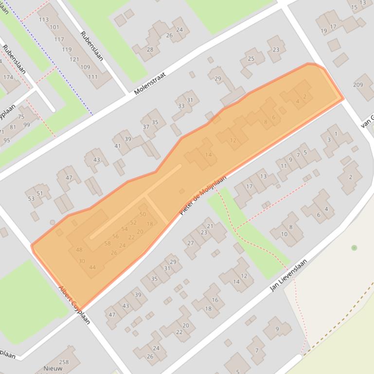 Kaart van postcodegebied 3764SC.