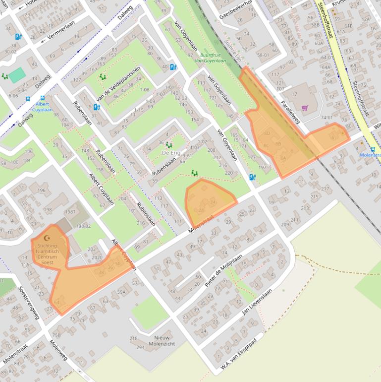 Kaart van postcodegebied 3764TG.