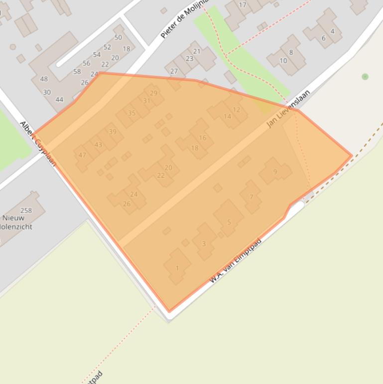 Kaart van postcodegebied 3764TM.