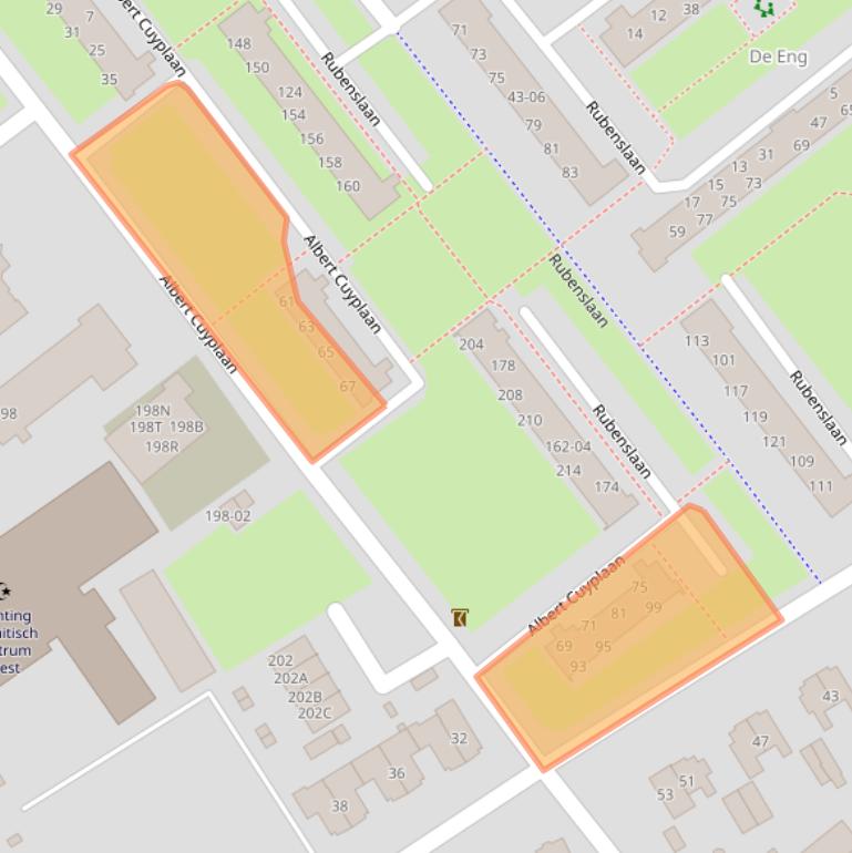 Kaart van postcodegebied 3764TP.