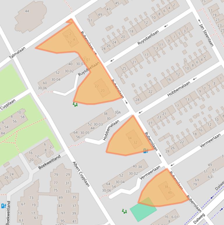Kaart van postcodegebied 3764VH.