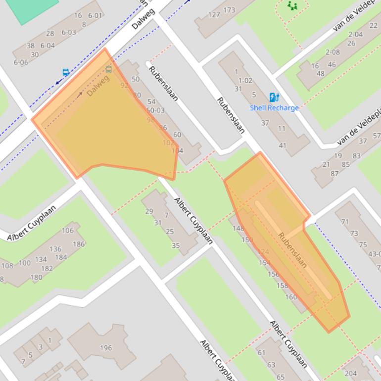 Kaart van postcodegebied 3764VK.