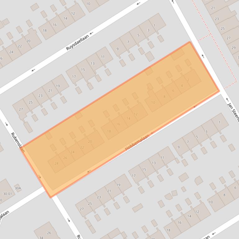 Kaart van postcodegebied 3764WH.