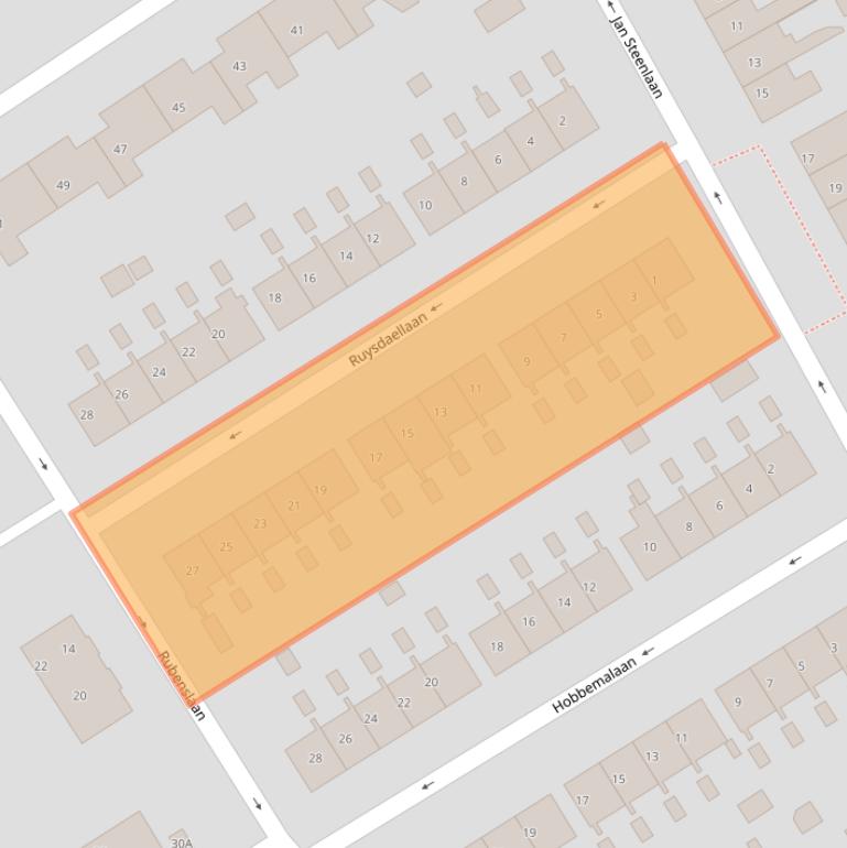 Kaart van postcodegebied 3764WK.