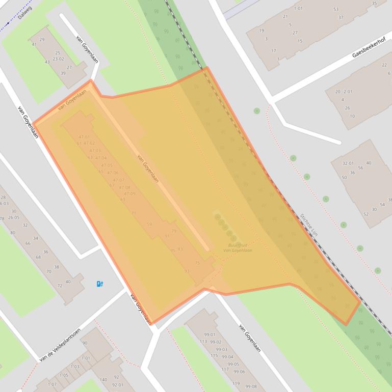 Kaart van postcodegebied 3764XD.