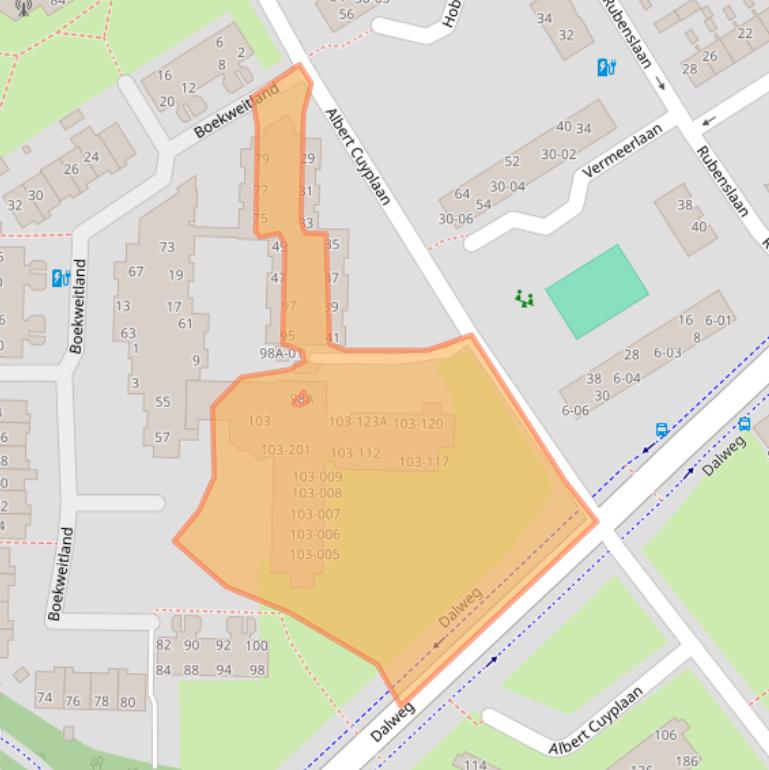 Kaart van postcodegebied 3764ZK.