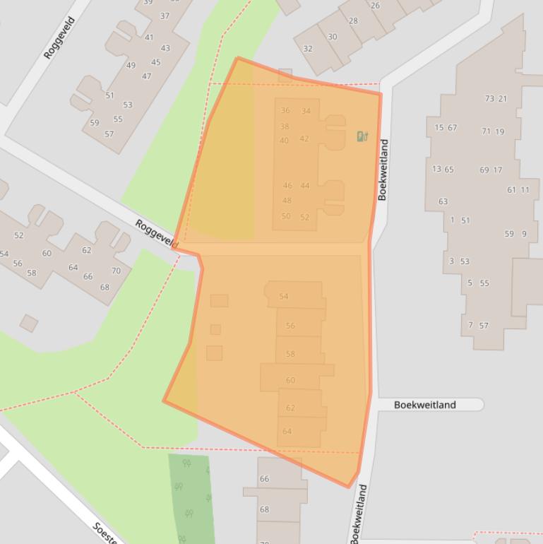 Kaart van postcodegebied 3764ZM.