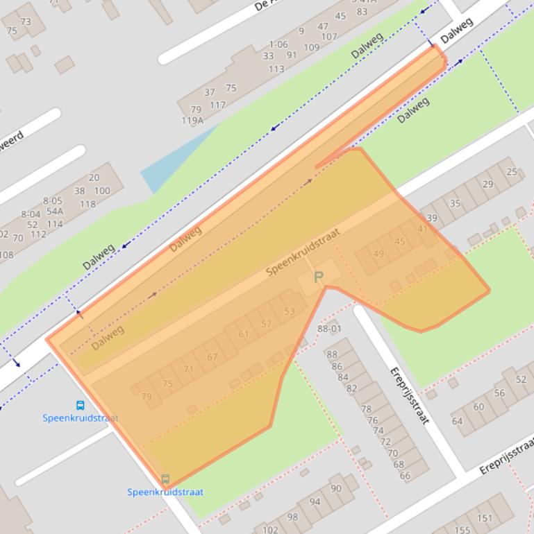 Kaart van postcodegebied 3765AB.