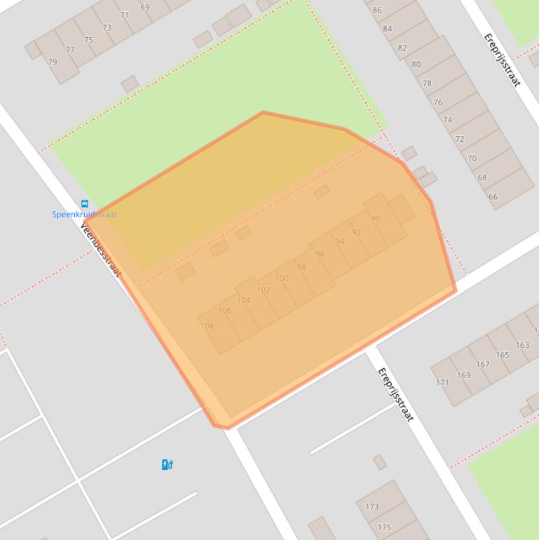 Kaart van postcodegebied 3765AM.