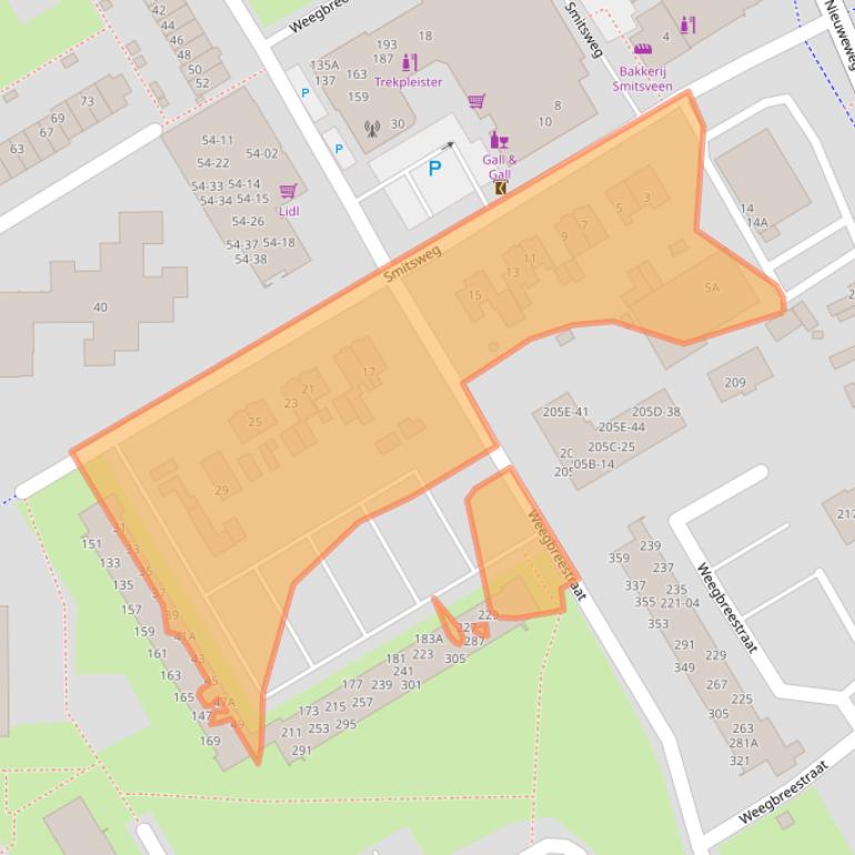 Kaart van postcodegebied 3765CA.