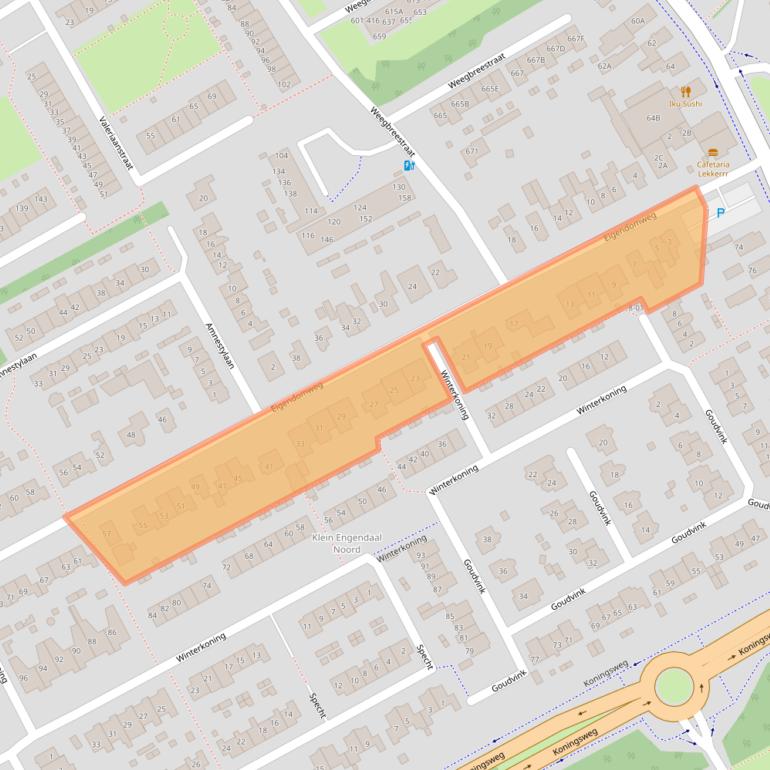 Kaart van postcodegebied 3765EA.