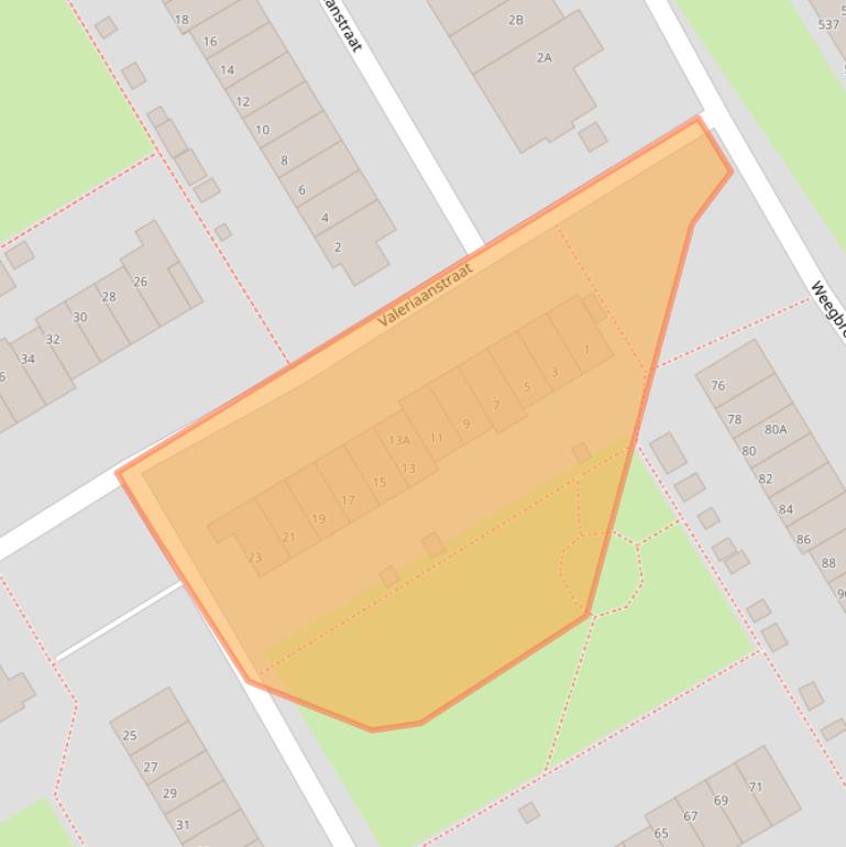 Kaart van postcodegebied 3765EH.