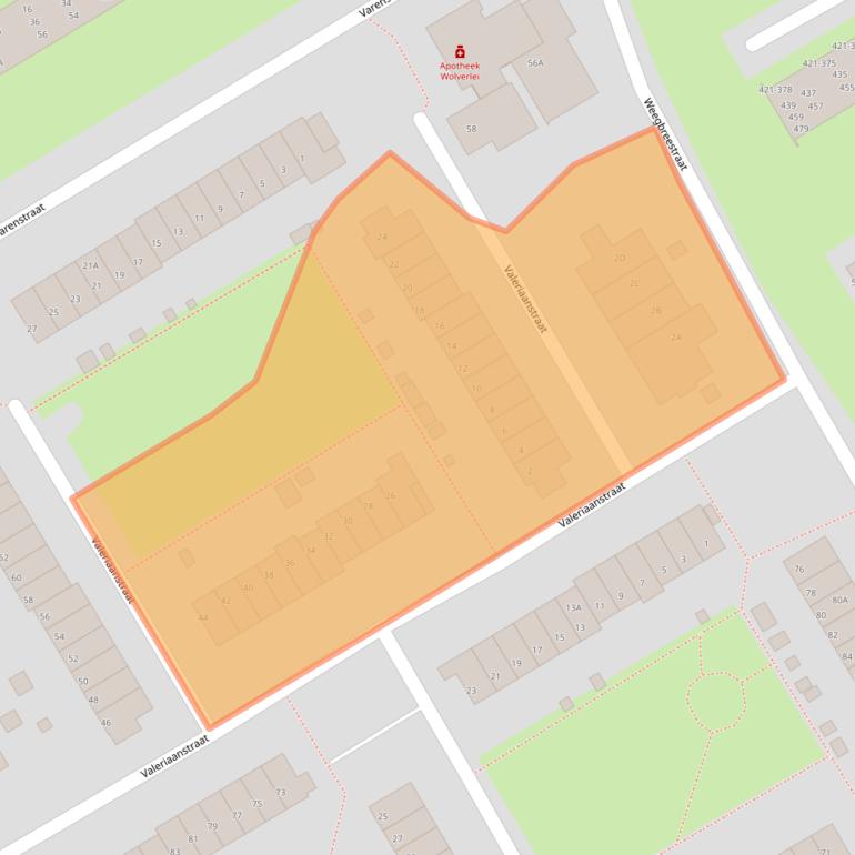 Kaart van postcodegebied 3765EP.