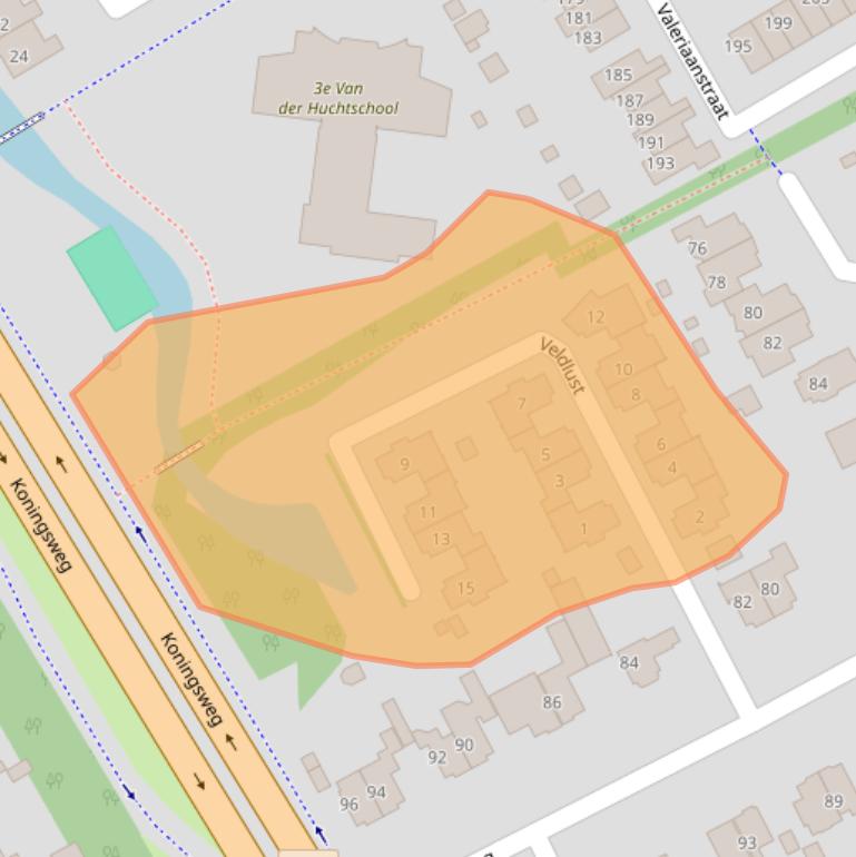 Kaart van postcodegebied 3765ET.