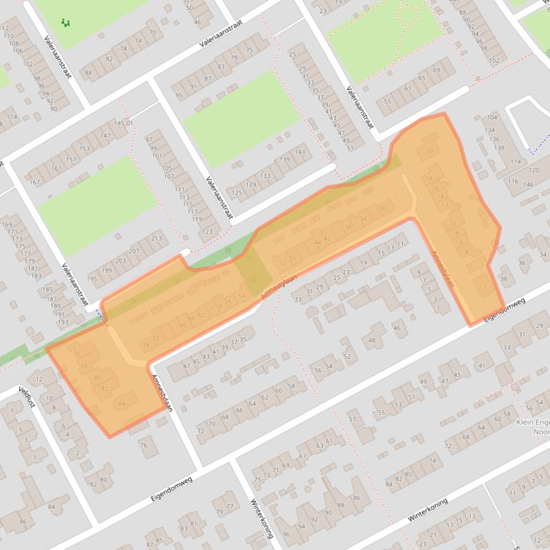 Kaart van postcodegebied 3765EX.